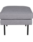 Venture Home Zoom Ottoman - Black / Steel Grey Fabric - vivahabitat.com