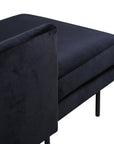 Venture Home Zoom U-Sofa - Black / Black Velvet - vivahabitat.com