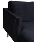 Venture Home Zoom U-Sofa - Black / Black Velvet - vivahabitat.com