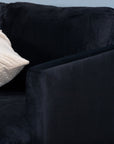 Venture Home Zoom U-Sofa - Black / Black Velvet - vivahabitat.com