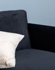 Venture Home Zoom U-Sofa - Black / Black Velvet - vivahabitat.com