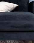 Venture Home Zoom U-Sofa - Black / Black Velvet - vivahabitat.com