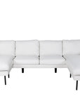 Venture Home Zoom U-Sofa - Black / Light Beige Fabric - vivahabitat.com