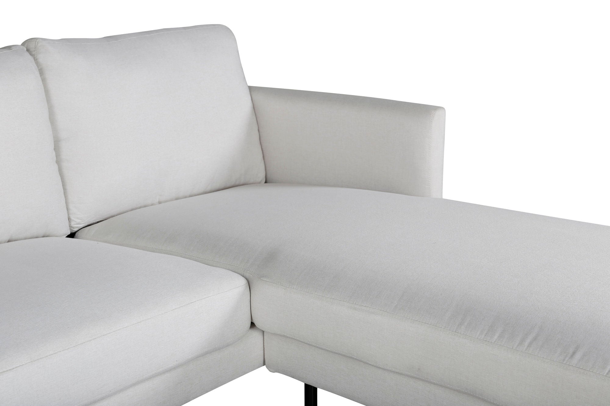 Venture Home Zoom U-Sofa - Black / Light Beige Fabric - vivahabitat.com