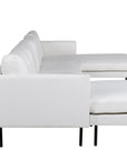 Venture Home Zoom U-Sofa - Black / Light Beige Fabric - vivahabitat.com