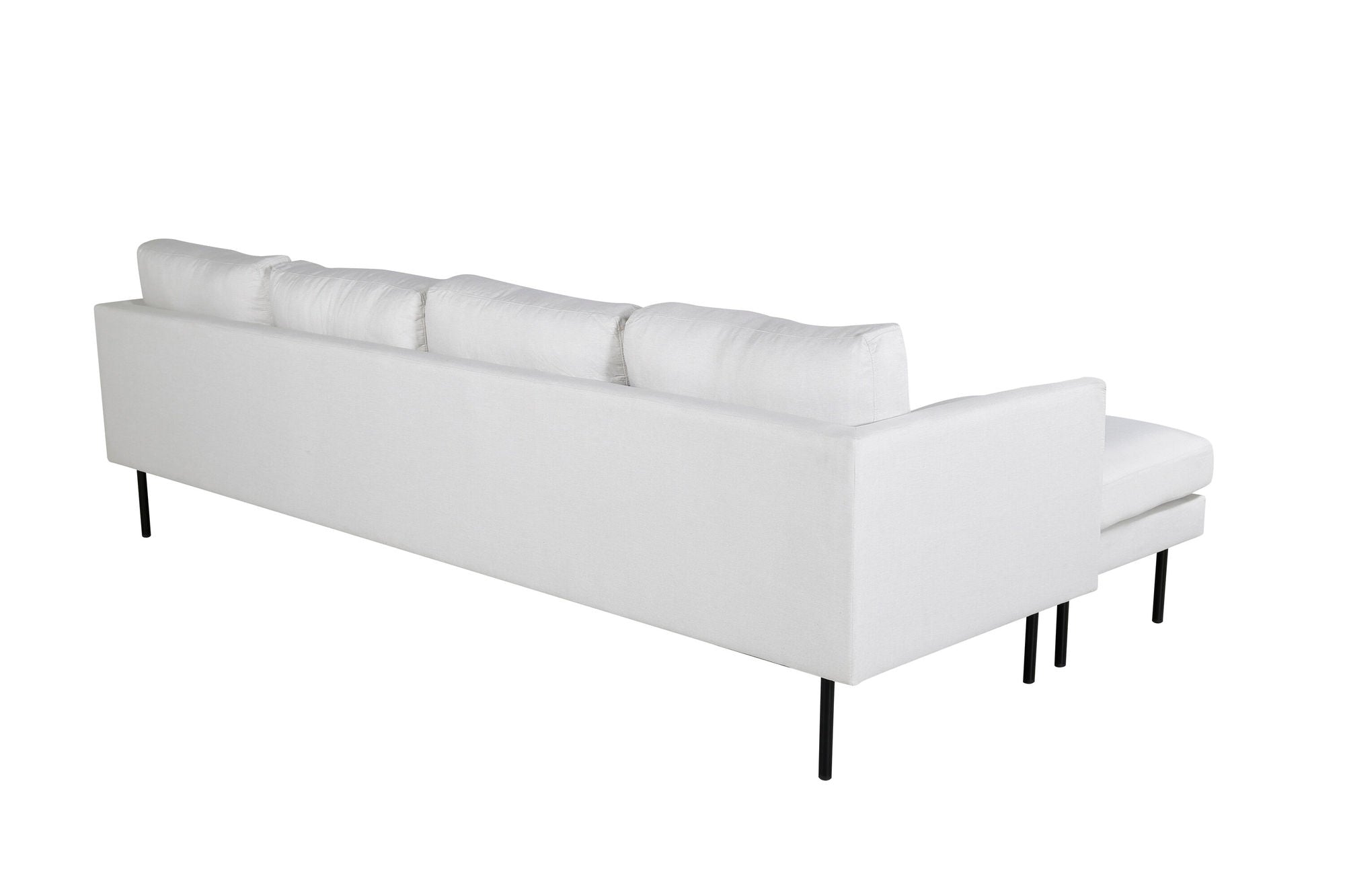 Venture Home Zoom U-Sofa - Black / Light Beige Fabric - vivahabitat.com