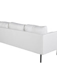 Venture Home Zoom U-Sofa - Black / Light Beige Fabric - vivahabitat.com