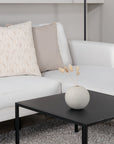 Venture Home Zoom U-Sofa - Black / Light Beige Fabric - vivahabitat.com