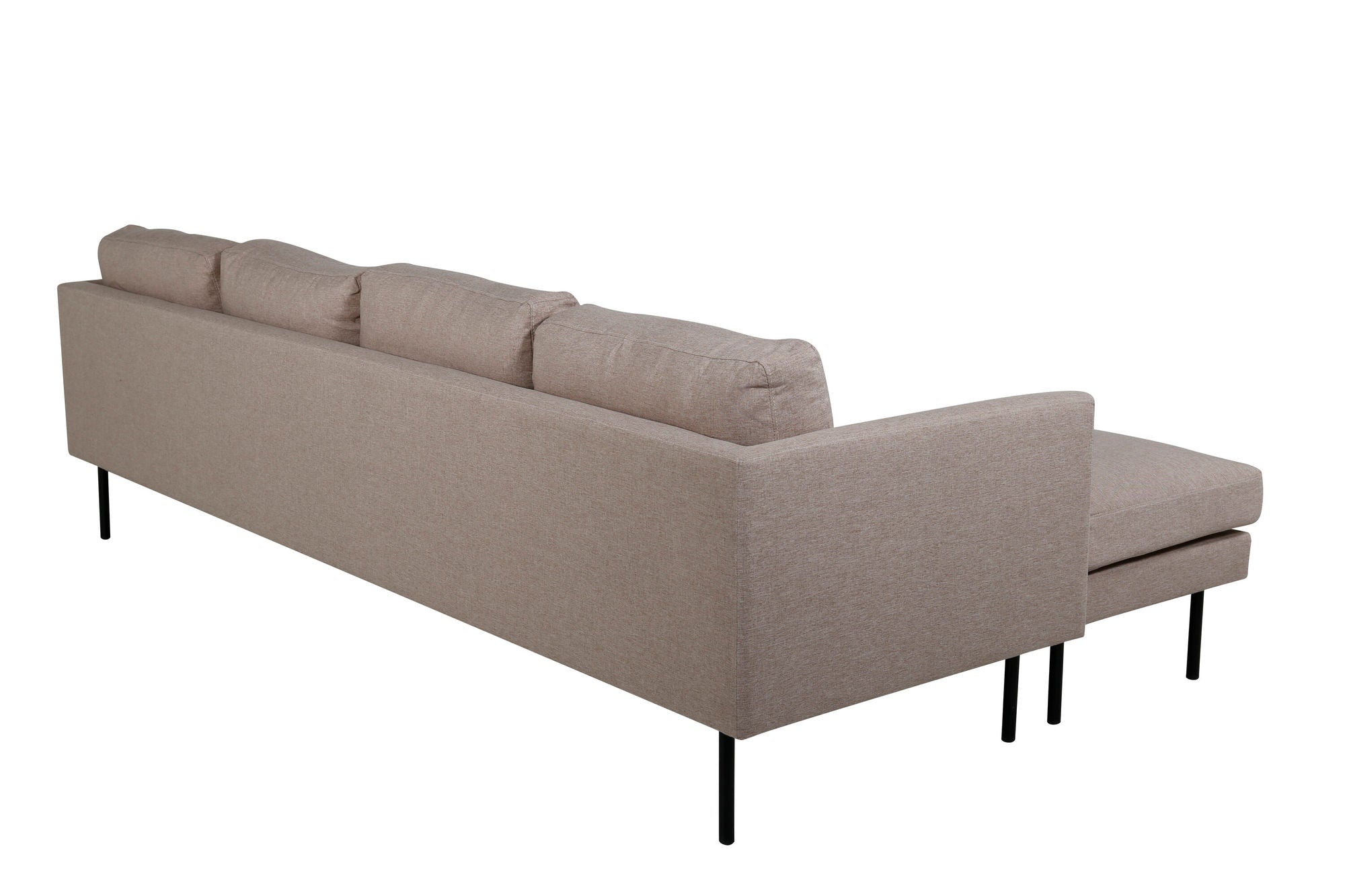 Venture Home Zoom U-Sofa - Black / Brown Fabric - vivahabitat.com