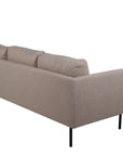 Venture Home Zoom U-Sofa - Black / Brown Fabric - vivahabitat.com