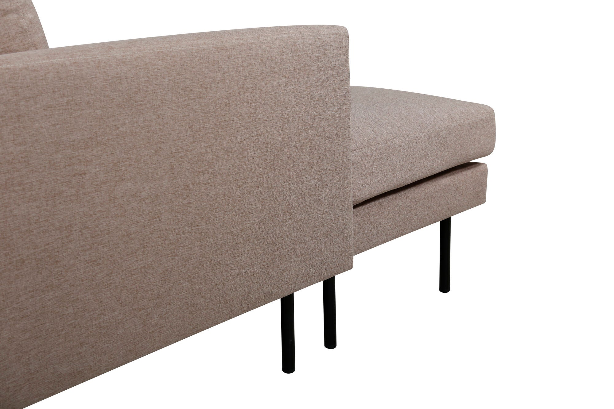 Venture Home Zoom U-Sofa - Black / Brown Fabric - vivahabitat.com