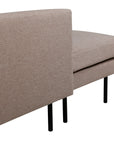 Venture Home Zoom U-Sofa - Black / Brown Fabric - vivahabitat.com