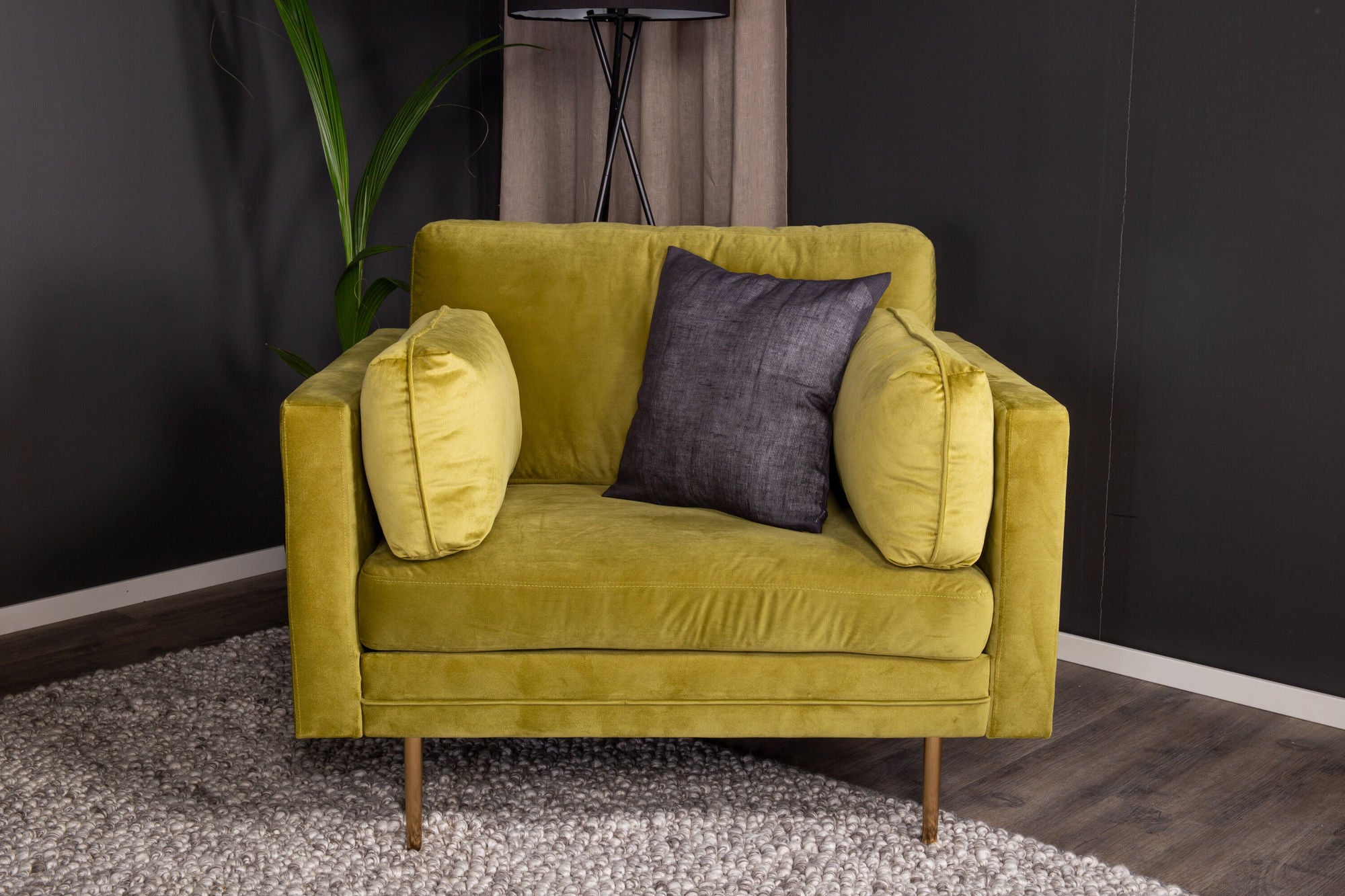 Venture Home Boom - Single Chair Velvet - Spring Green - vivahabitat.com