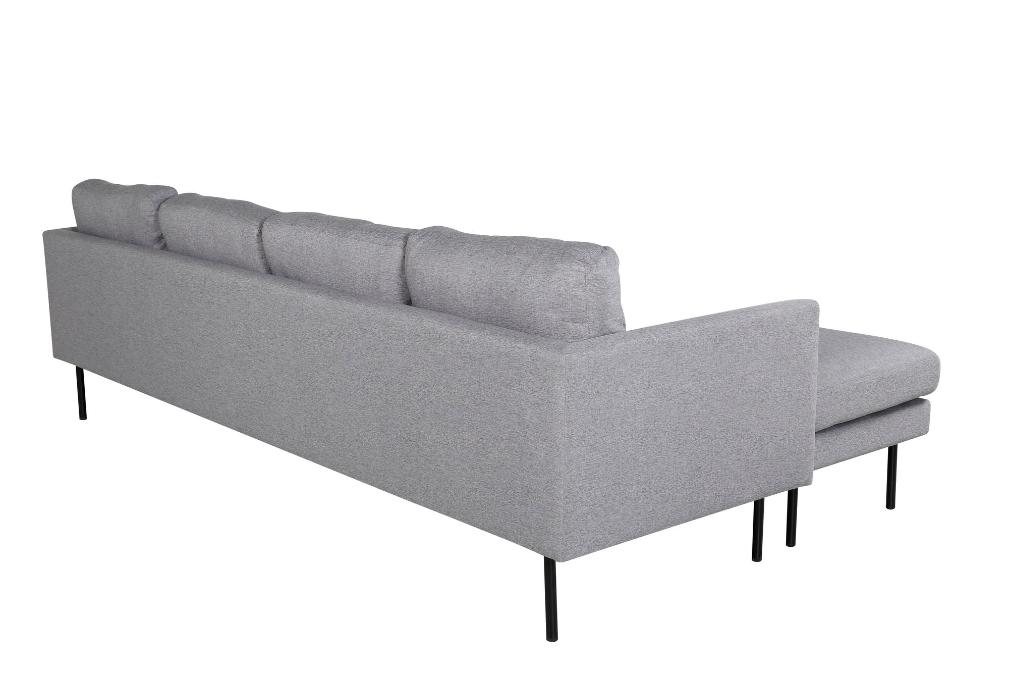 Venture Home Zoom U-Sofa - Black / Steel Grey Fabric - vivahabitat.com