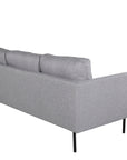 Venture Home Zoom U-Sofa - Black / Steel Grey Fabric - vivahabitat.com