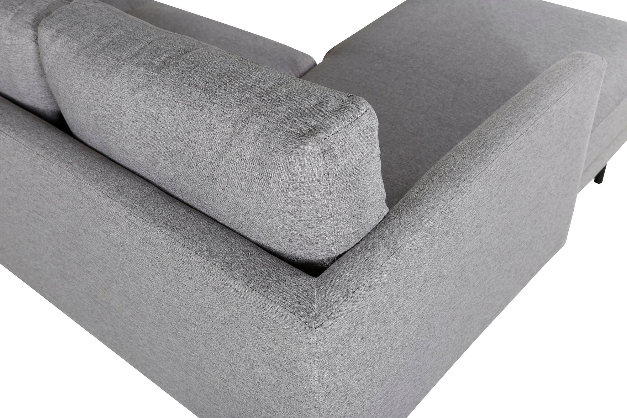 Venture Home Zoom U-Sofa - Black / Steel Grey Fabric - vivahabitat.com