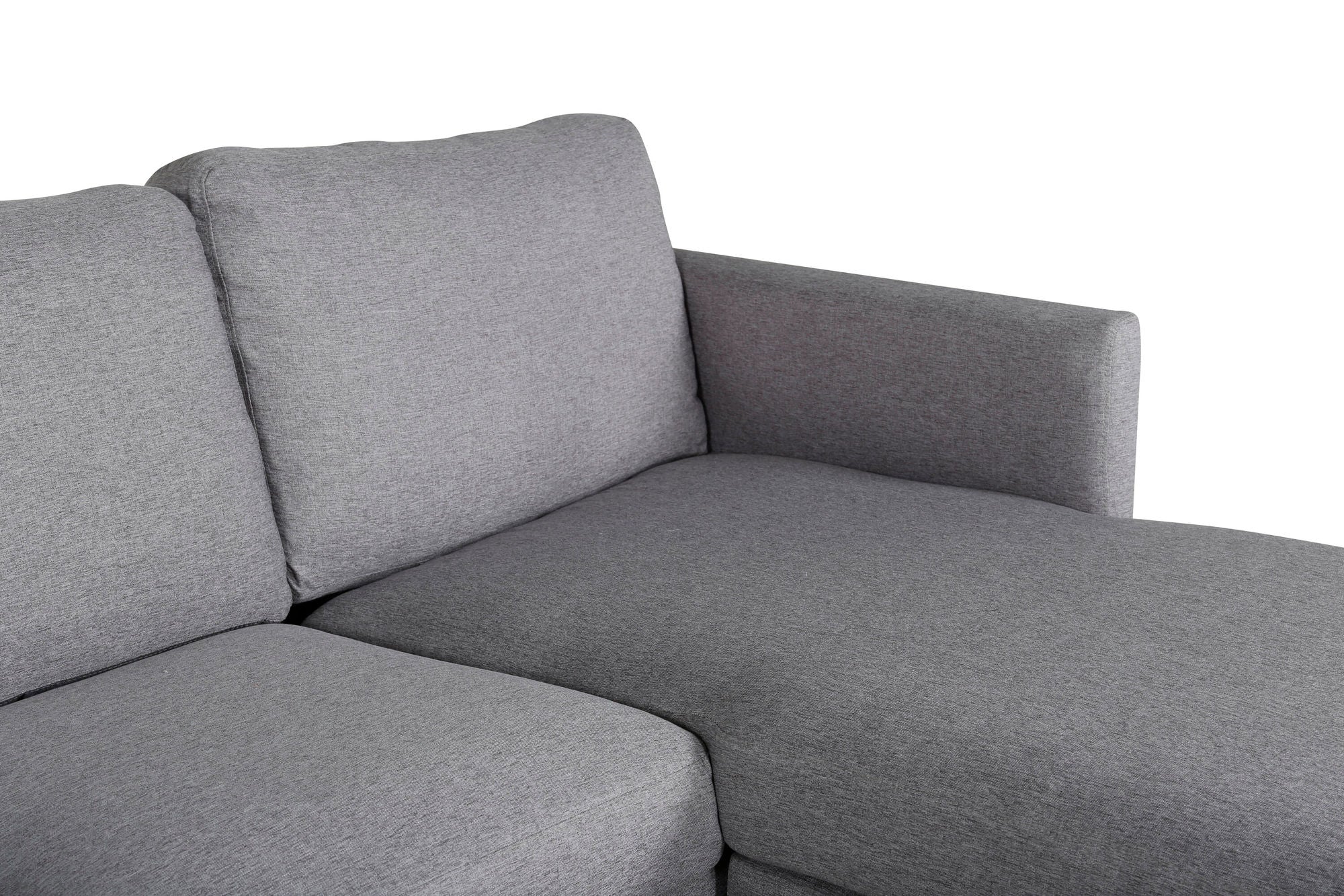 Venture Home Zoom U-Sofa - Black / Steel Grey Fabric - vivahabitat.com