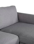 Venture Home Zoom U-Sofa - Black / Steel Grey Fabric - vivahabitat.com