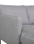 Venture Home Zoom U-Sofa - Black / Steel Grey Fabric - vivahabitat.com