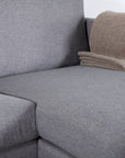 Venture Home Zoom U-Sofa - Black / Steel Grey Fabric - vivahabitat.com