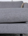 Venture Home Zoom U-Sofa - Black / Steel Grey Fabric - vivahabitat.com