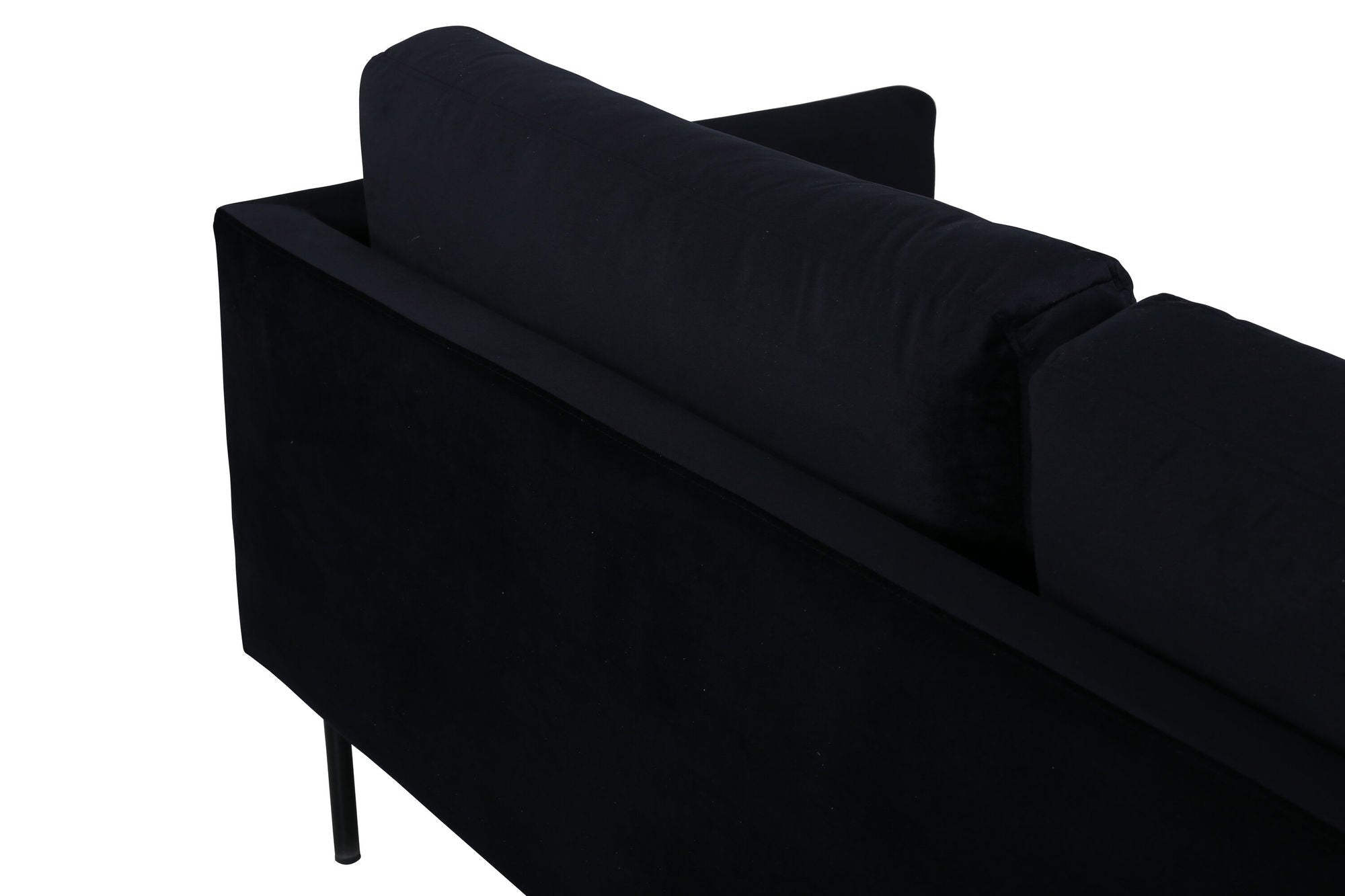 Venture Home Zoom 2-seat sofa - Black / Black Velvet - vivahabitat.com