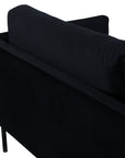 Venture Home Zoom 2-seat sofa - Black / Black Velvet - vivahabitat.com