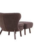Vind Ryxö Single Sofa - Brown / Dark Brown Teddy - vivahabitat.com