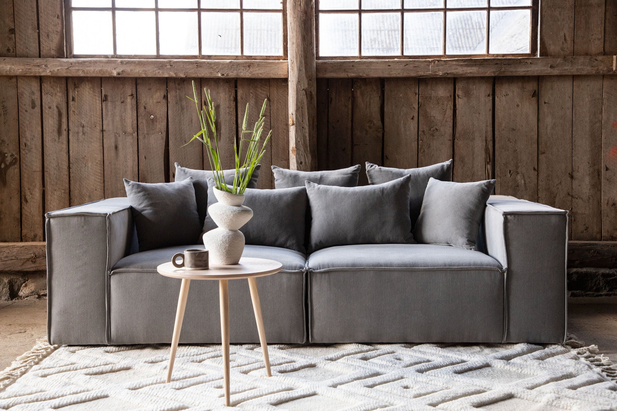 Vind Gillholmen Sofa - Grey / Grey Linen - vivahabitat.com