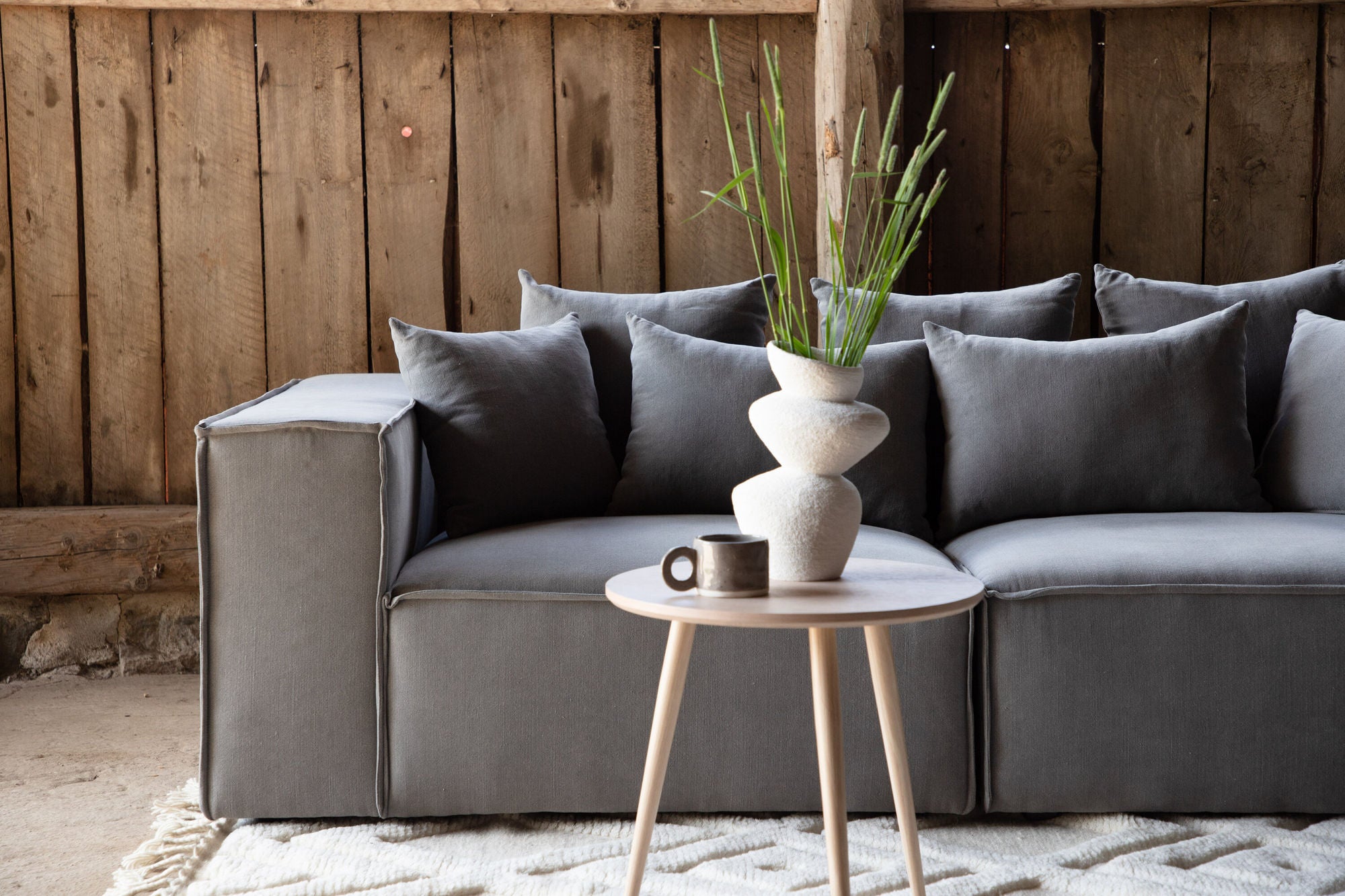 Vind Gillholmen Sofa - Grey / Grey Linen - vivahabitat.com