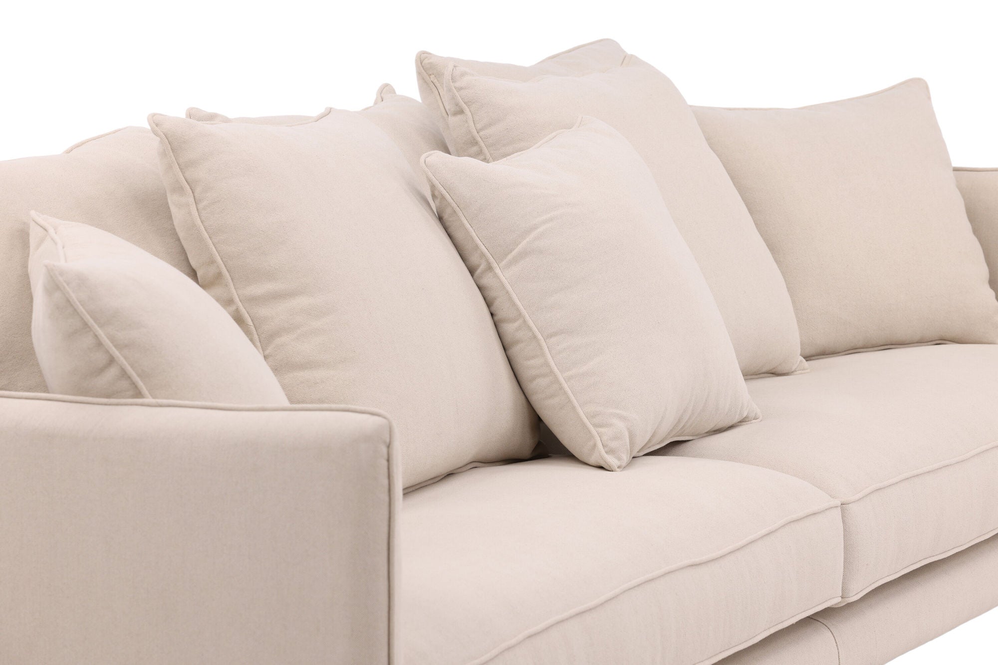 Vind Segelskären Sofa - Whitewash / Beige Linen - vivahabitat.com