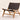 Vind Rike Single Sofa - Brown Teak / Brown PU