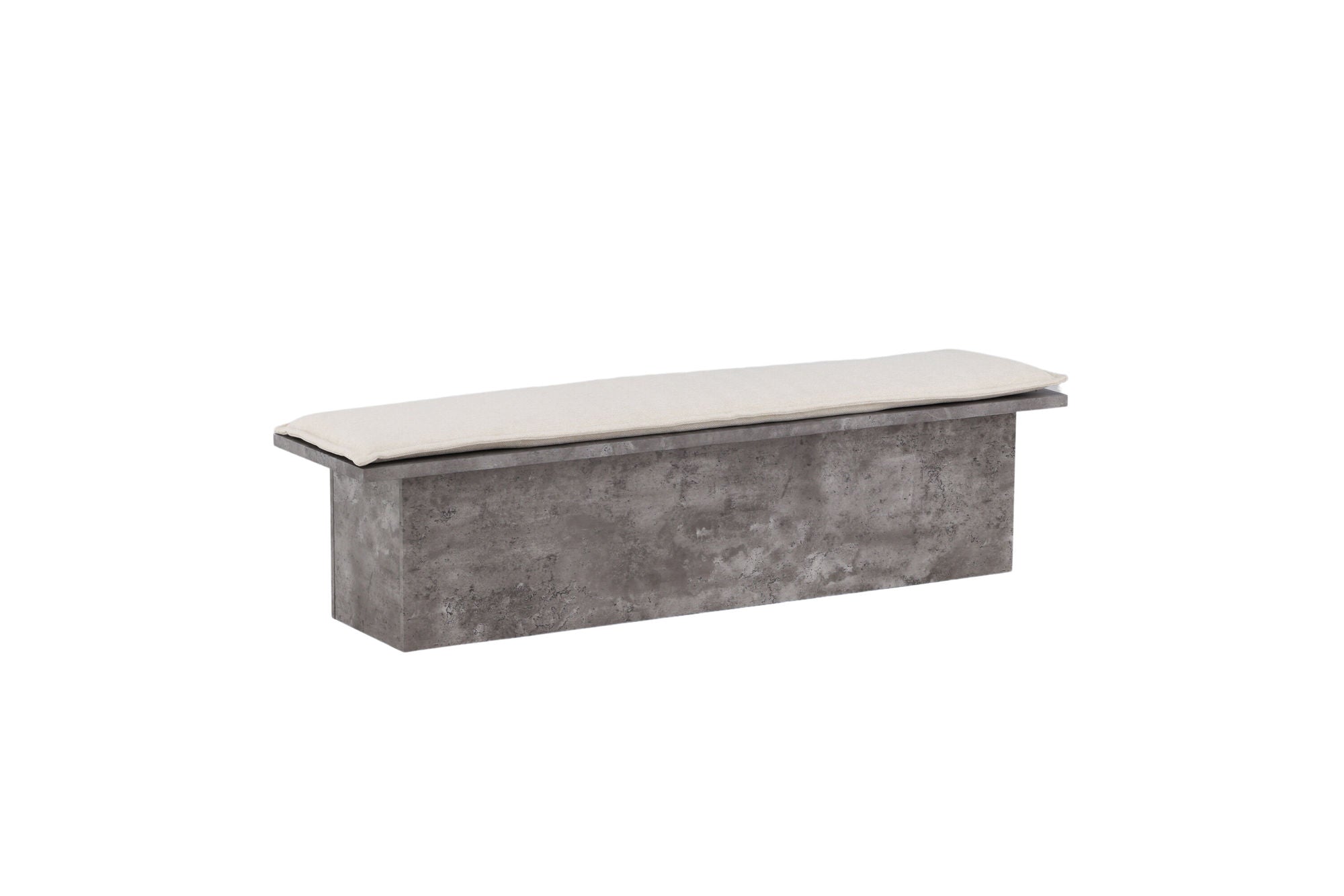 Venture Home Kellogg Bench - Grey / Off White Linen - vivahabitat.com