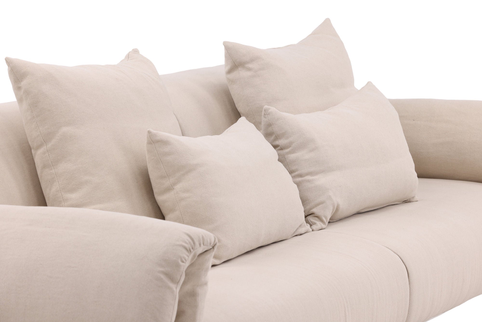 Vind Öckerö Sofa - White / Beige Linen - vivahabitat.com