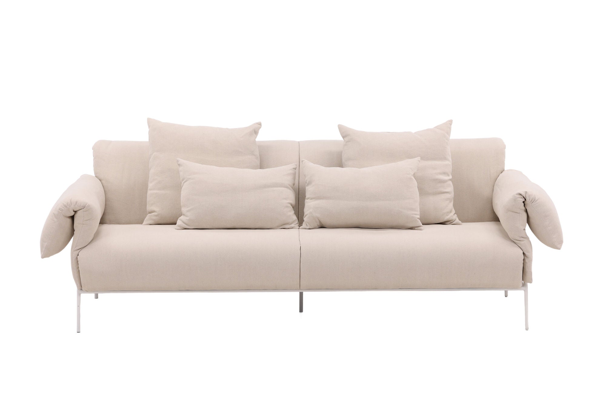 Vind Öckerö Sofa - White / Beige Linen - vivahabitat.com