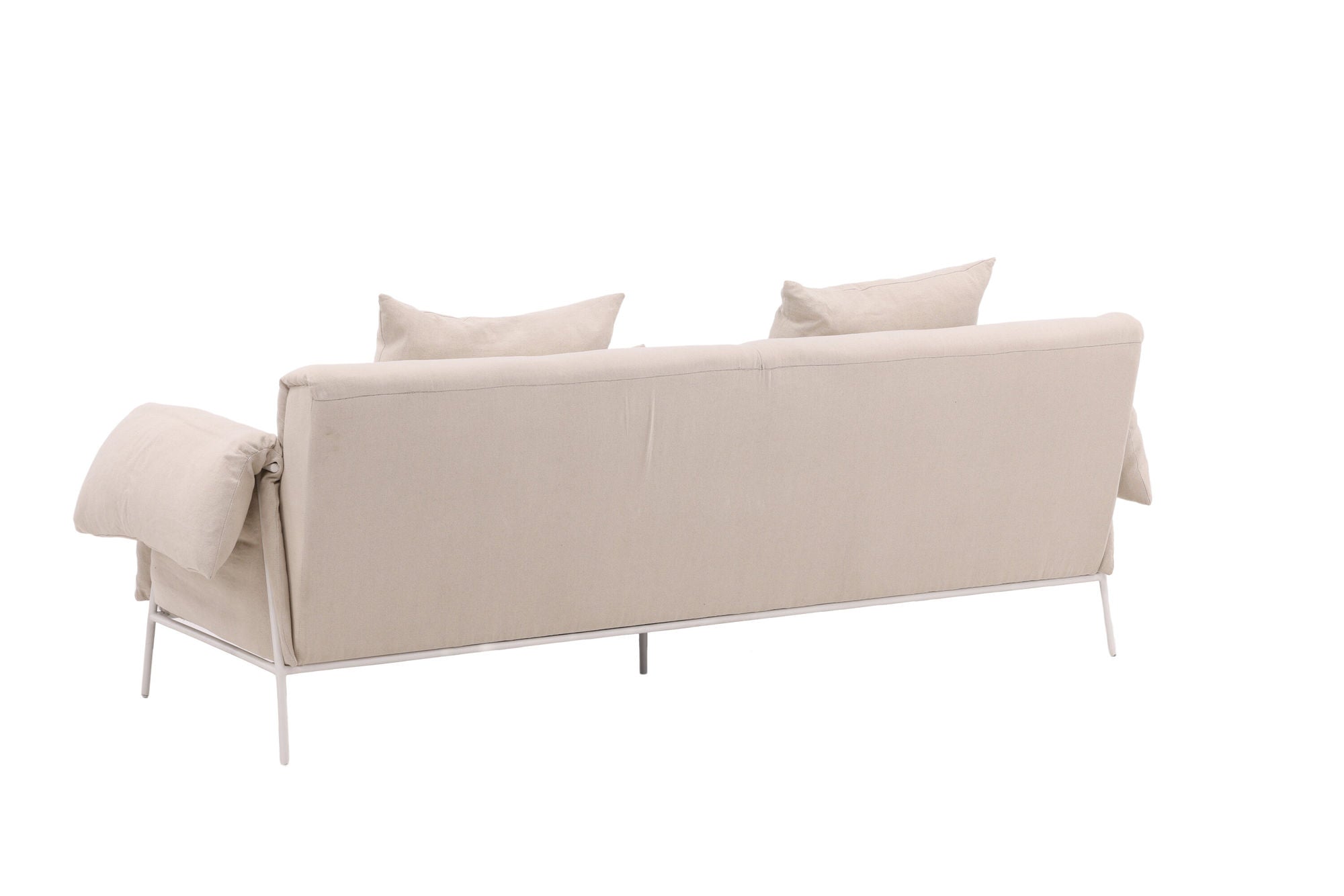 Vind Öckerö Sofa - White / Beige Linen - vivahabitat.com