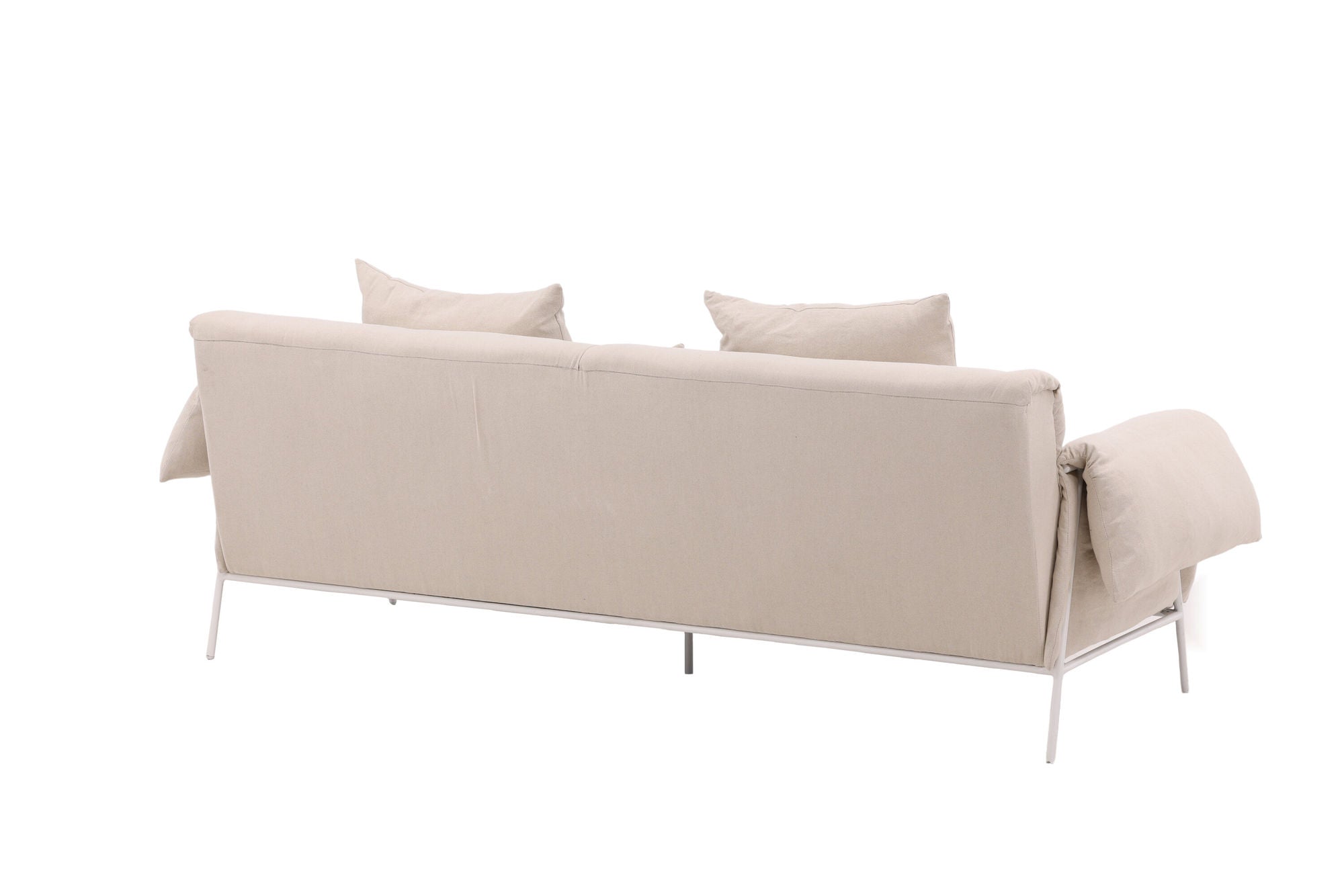 Vind Öckerö Sofa - White / Beige Linen - vivahabitat.com