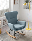 Meno 26''Wide Modern Stylish Upholstered Arms Nursery Rocking Accent Chair - USA shipping only - vivahabitat.com