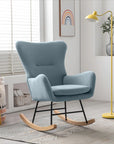 Meno 26''Wide Modern Stylish Upholstered Arms Nursery Rocking Accent Chair - USA shipping only - vivahabitat.com