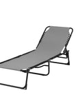 Venture Home Majken Sunbed Oxford fabric/Steel - Black/Grey / 60*190*32 - vivahabitat.com