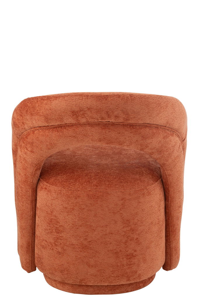 Accent Chair Textile Orange Rust - vivahabitat.com