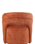 Accent Chair Textile Orange Rust - vivahabitat.com