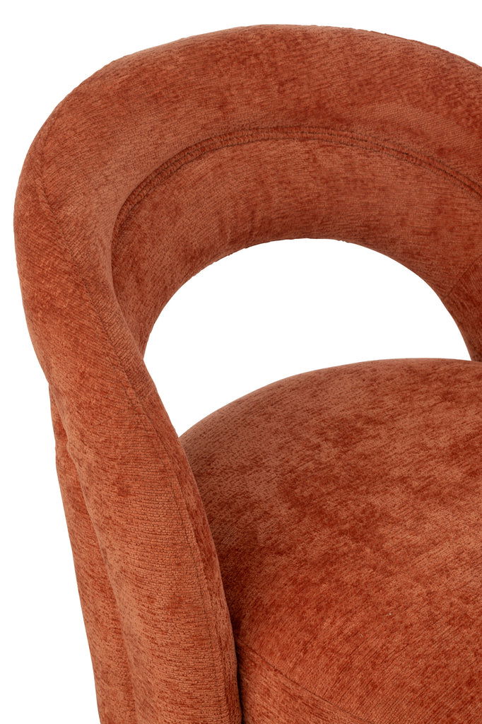 Accent Chair Textile Orange Rust - vivahabitat.com