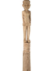 African Figure Standing Wood Natural Large - vivahabitat.com