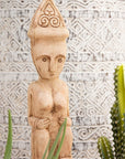 African Figure Standing Wood Natural Medium - vivahabitat.com