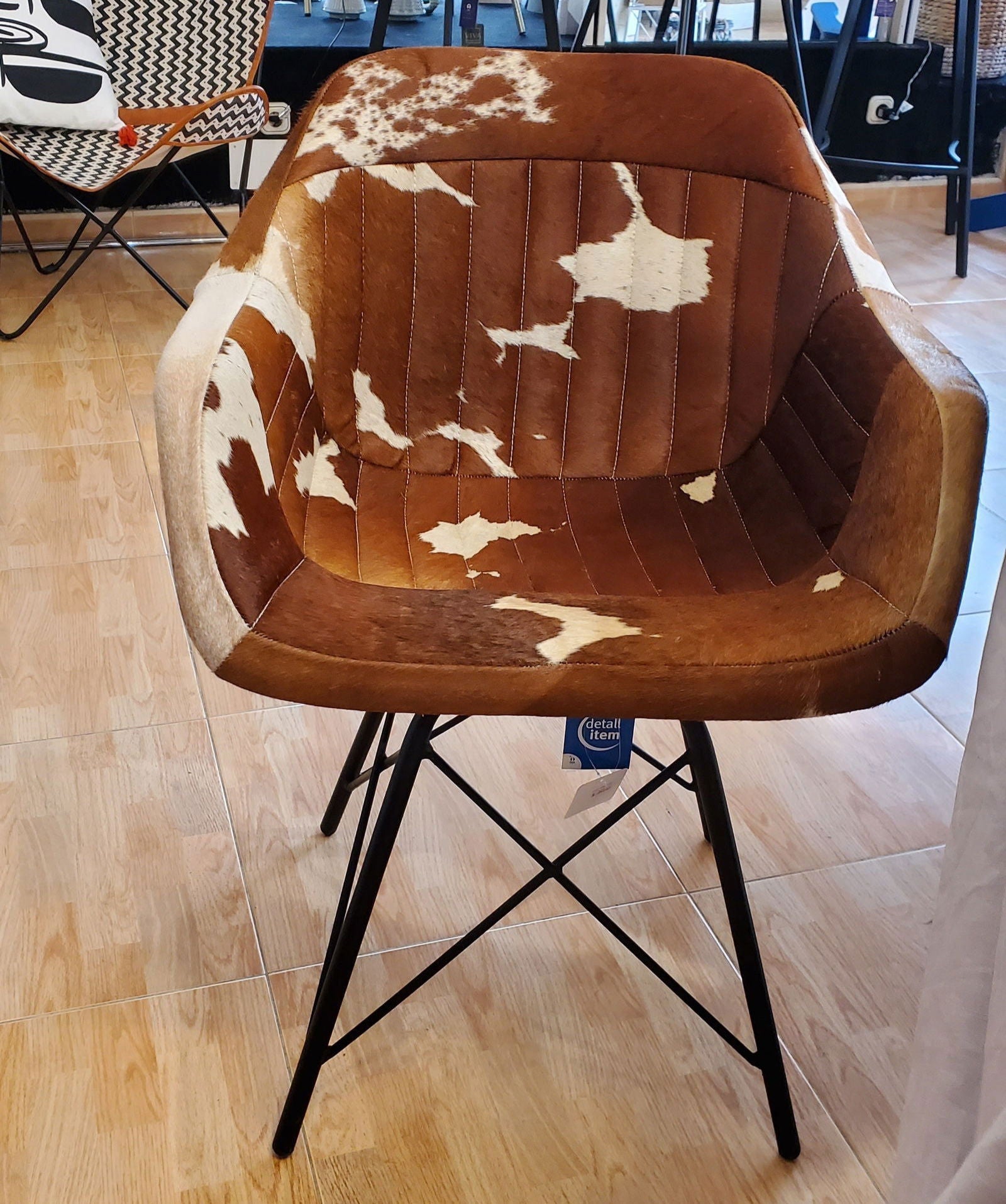 Arm Chair Cow Hide - vivahabitat.com