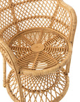 Arm Chair Peacock With Cushion Rattan Natural - vivahabitat.com