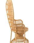 Arm Chair Peacock With Cushion Rattan Natural - vivahabitat.com