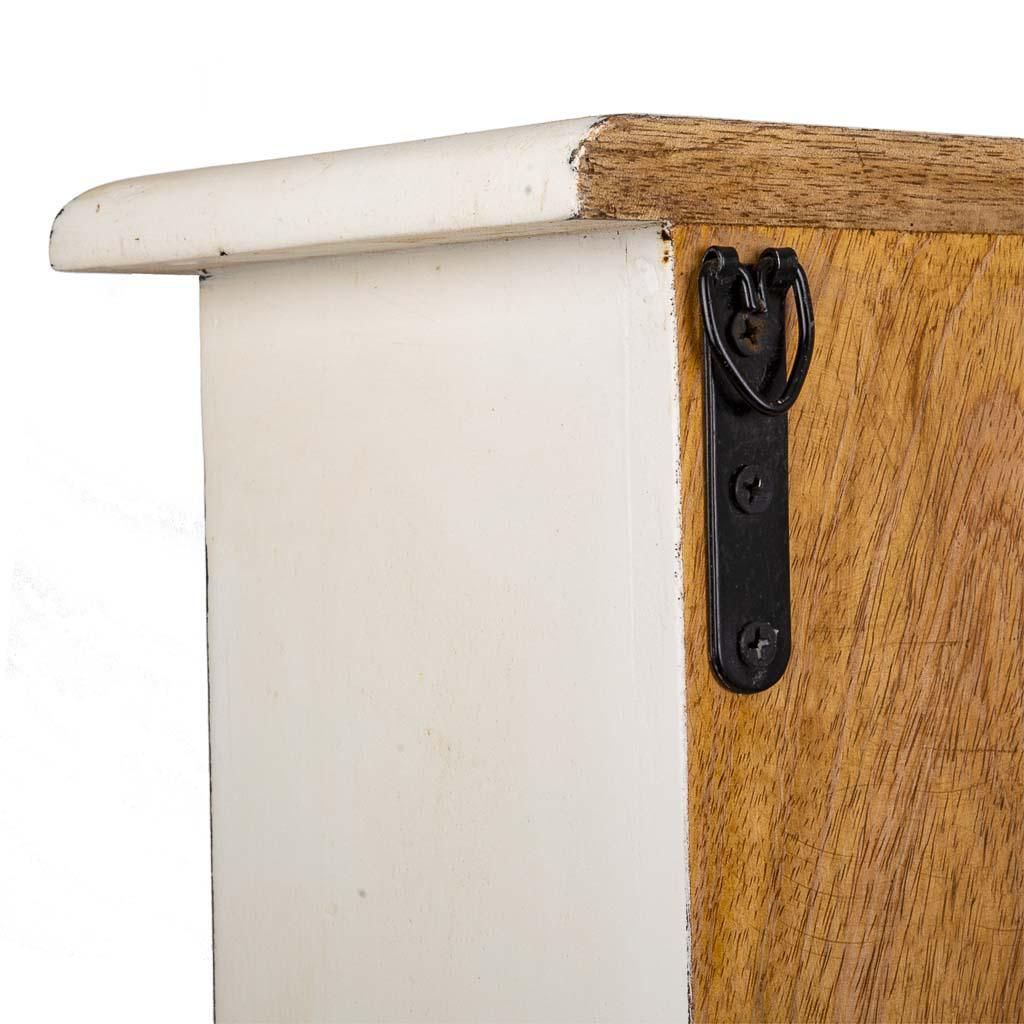 Beautiful wooden blue/white shabby chic wall cabinet - vivahabitat.com