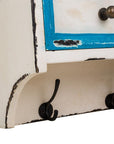 Beautiful wooden blue/white shabby chic wall cabinet - vivahabitat.com